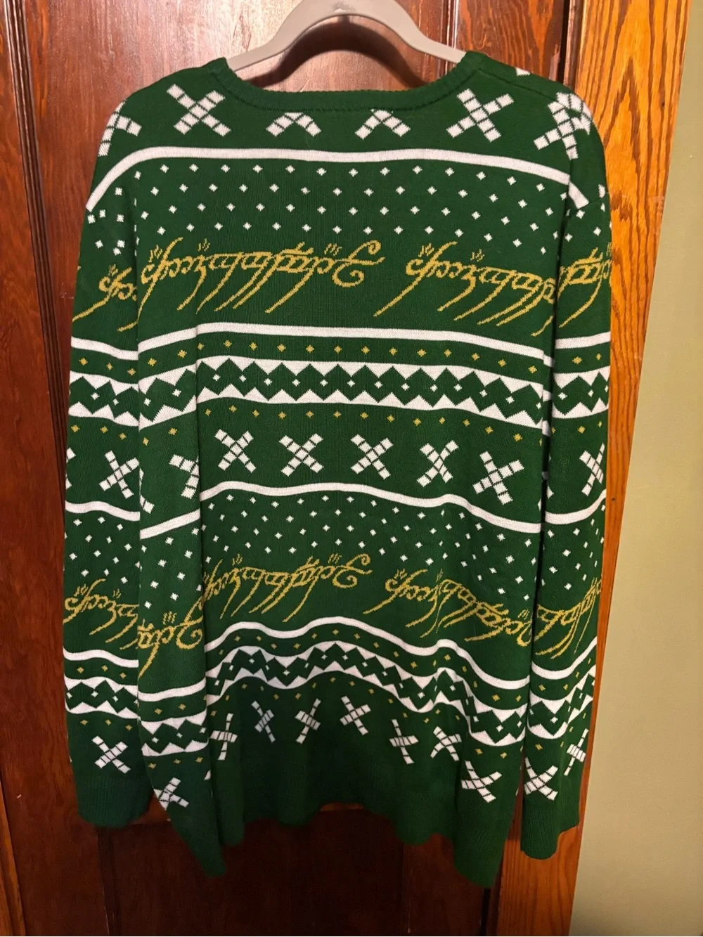 Men’s Green The Lord of the Rings Crewneck Graphic Sweater